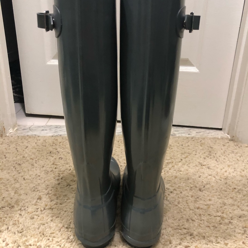 Gray tall hunter boots - Picture 3 of 5